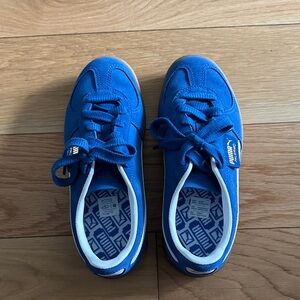 Puma Women's Royal Blue Suede Lace-Up Sneakers